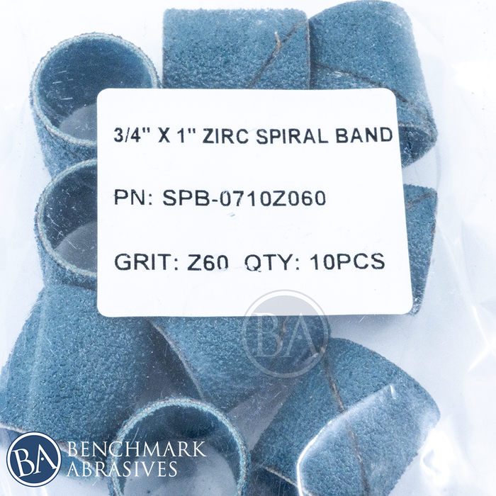 3/4" x 1" Zirconia Spiral Band - 10 Pack