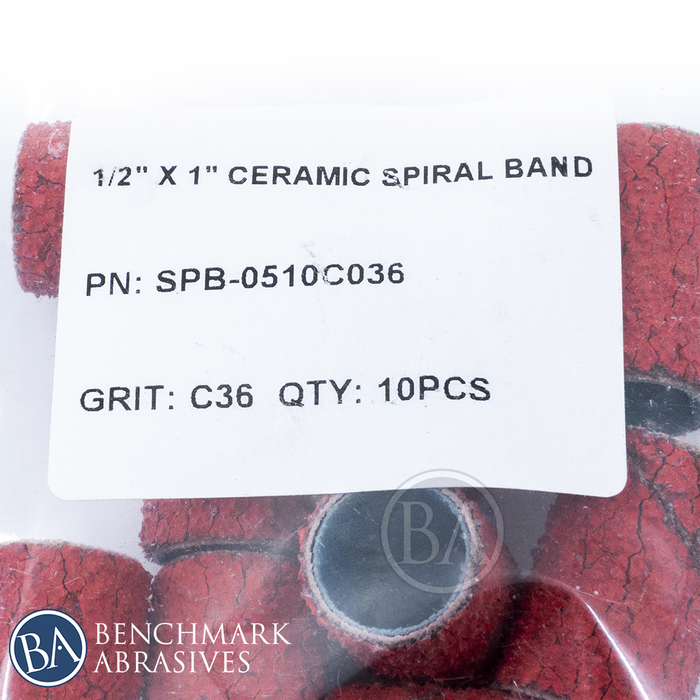 1/2" x 1" Ceramic Spiral Band - 10 Pack