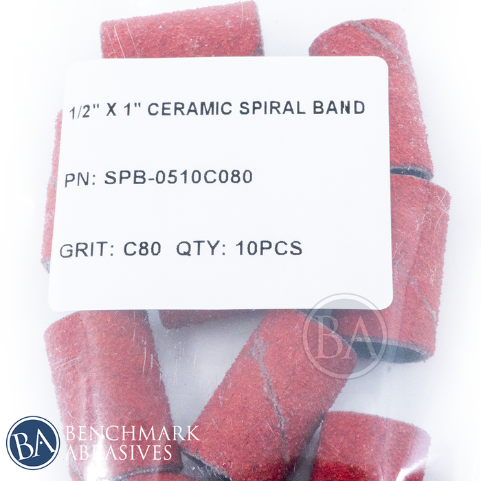 1/2" x 1" Ceramic Spiral Band - 10 Pack