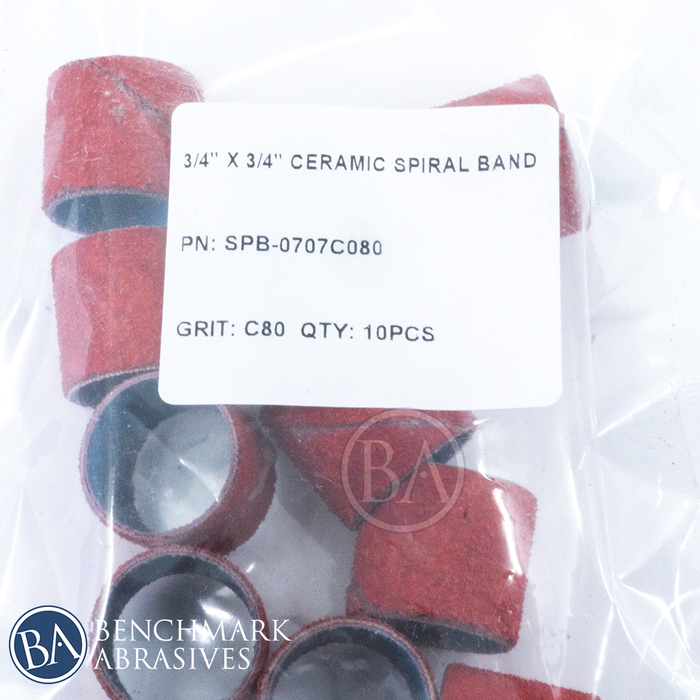 3/4" x 3/4" Ceramic Spiral Band - 10 Pack