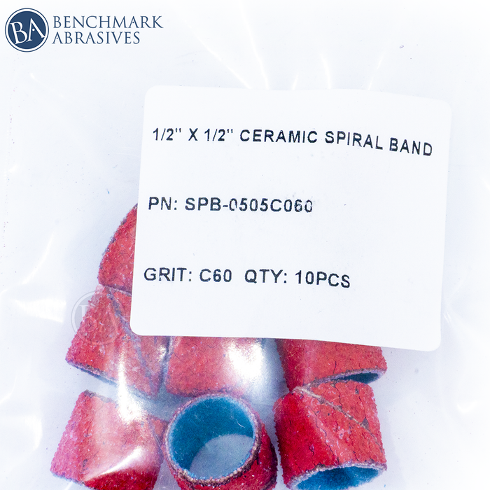 1/2" x 1/2" Ceramic Spiral Band - 10 Pack