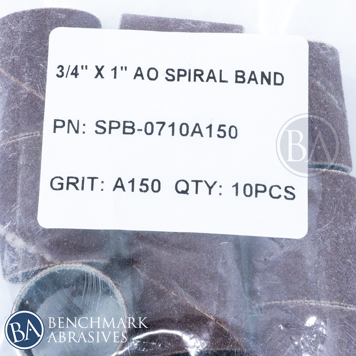 3/4" x 1" Aluminum Oxide Spiral Band - 10 Pack