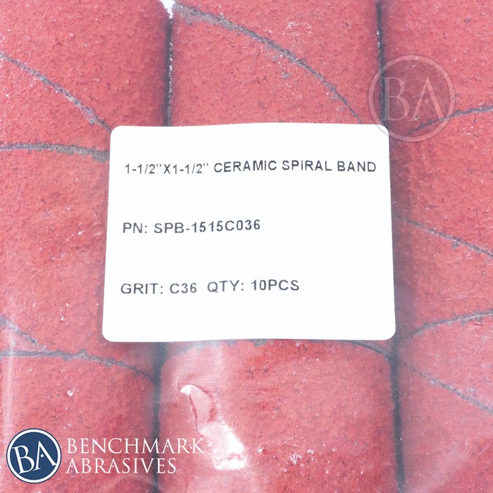 1-1/2" x 1-1/2" Ceramic Spiral Band - 10 Pack