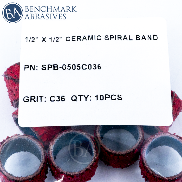 1/2" x 1/2" Ceramic Spiral Band - 10 Pack