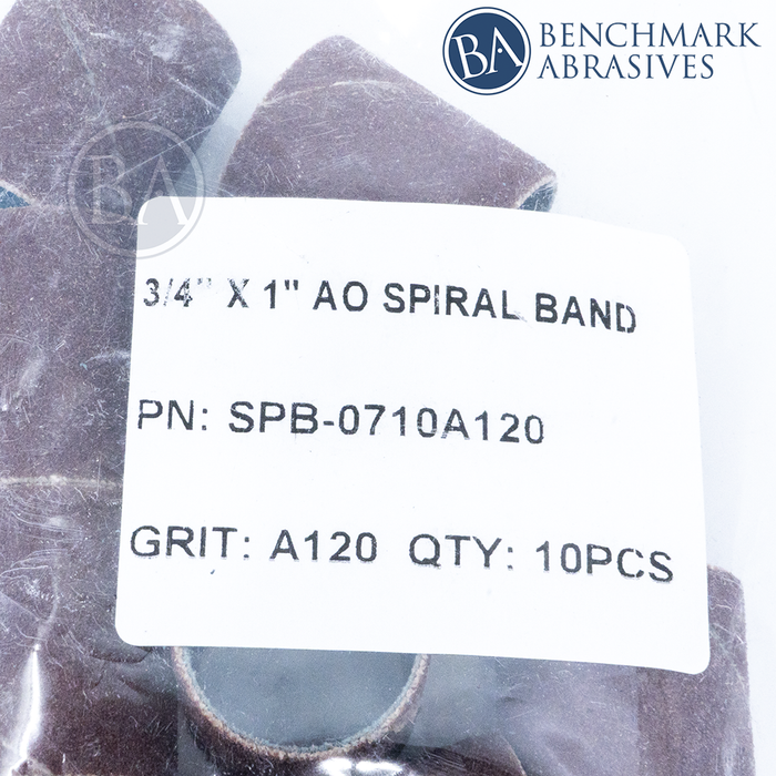 3/4" x 1" Aluminum Oxide Spiral Band - 10 Pack