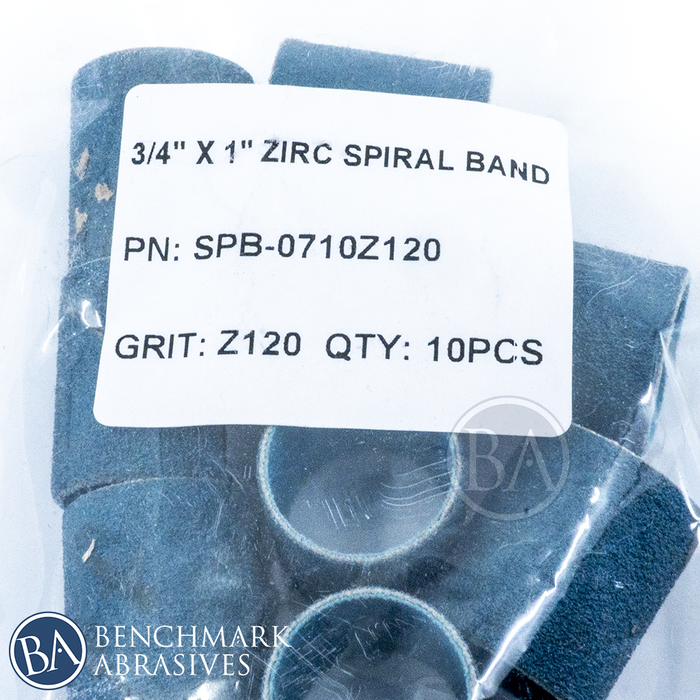 3/4" x 1" Zirconia Spiral Band - 10 Pack