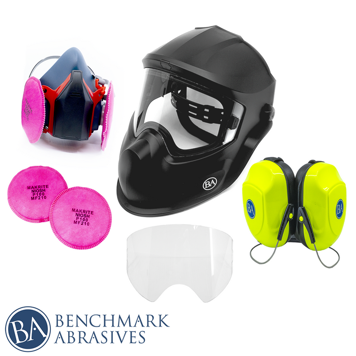 Benchmark Abrasives Grinder Hood PPE Combo Kit