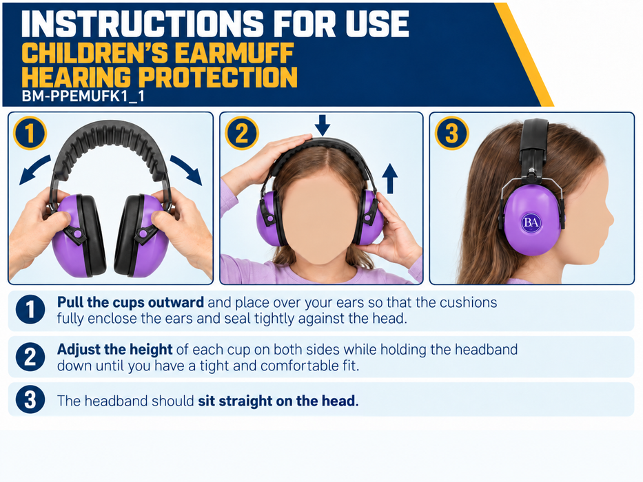 Childrens Ansi Certified Earmuff Hearing Protection