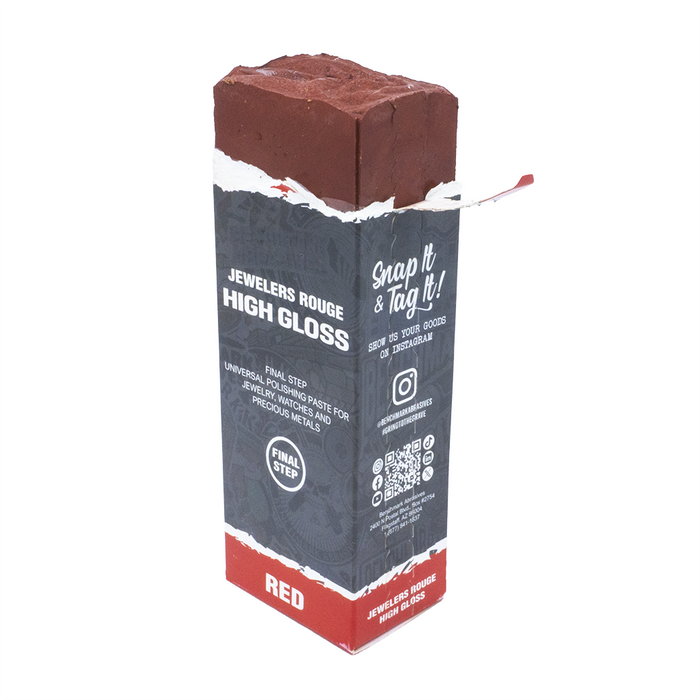 Red Jewelers Rouge High-Gloss Polishing Compound - 1 Pound Bar