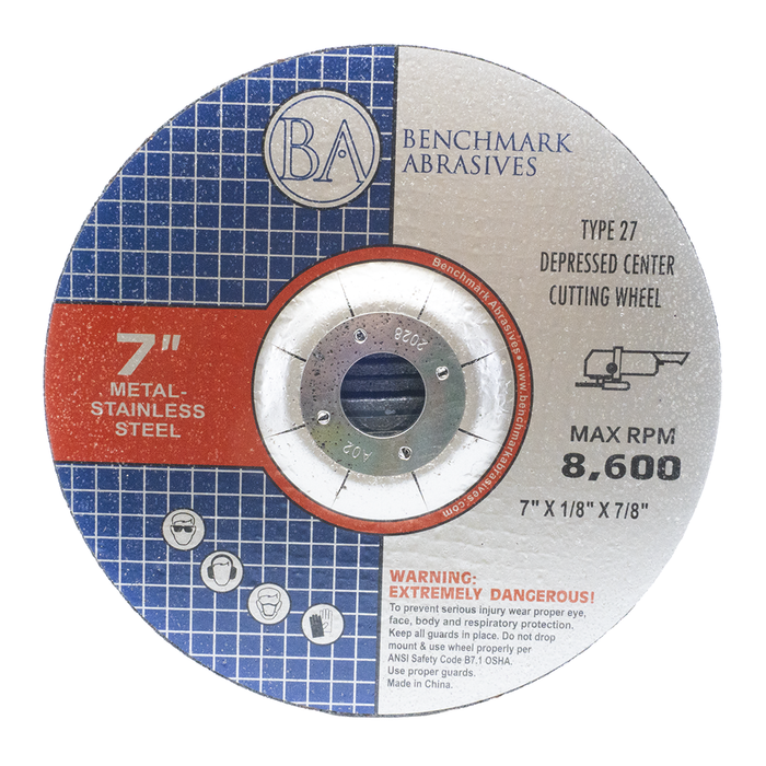 7" X 1/8" X 7/8" T27 Pipeline Wheel - 25 Pack