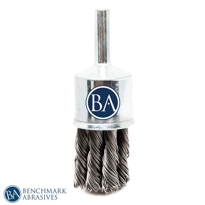 3/4" Knotted Wire End Brush - Stainless Steel Wire