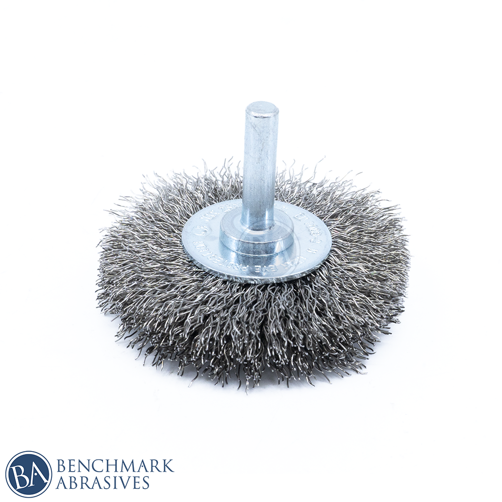 2 1 2" Mounted Crimped Wire Wheel Stainless Steel Wire