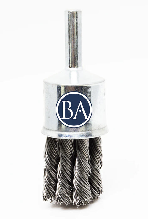 3/4" Knotted Wire End Brush - Stainless Steel Wire