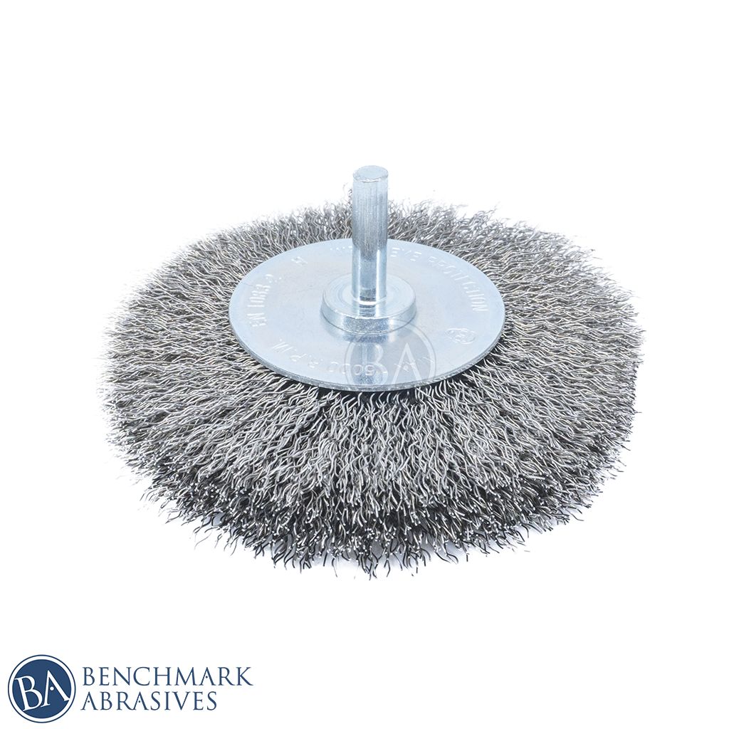 4" Mounted Crimped Wire Wheel Stainless Steel Wire