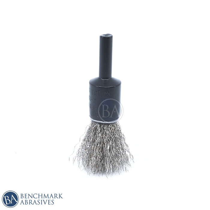 1/2" Crimped Wire End Brush - Stainless Steel Wire