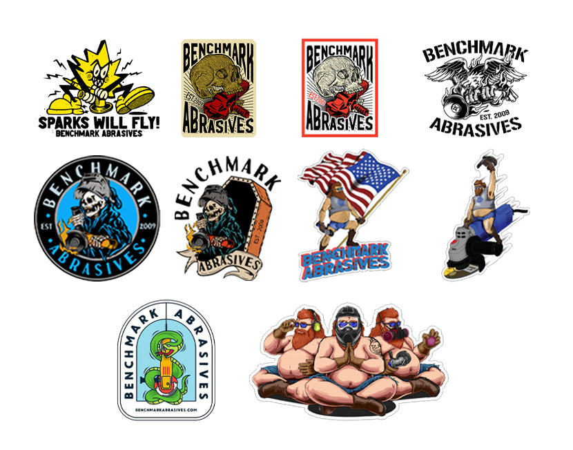 Benchmark Stickers Sticker Pack - 10 Designs | Free Shipping