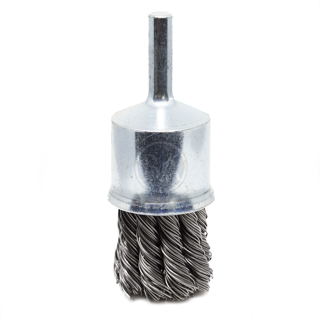1" Knot Wire End Brush - Carbon Steel Wire