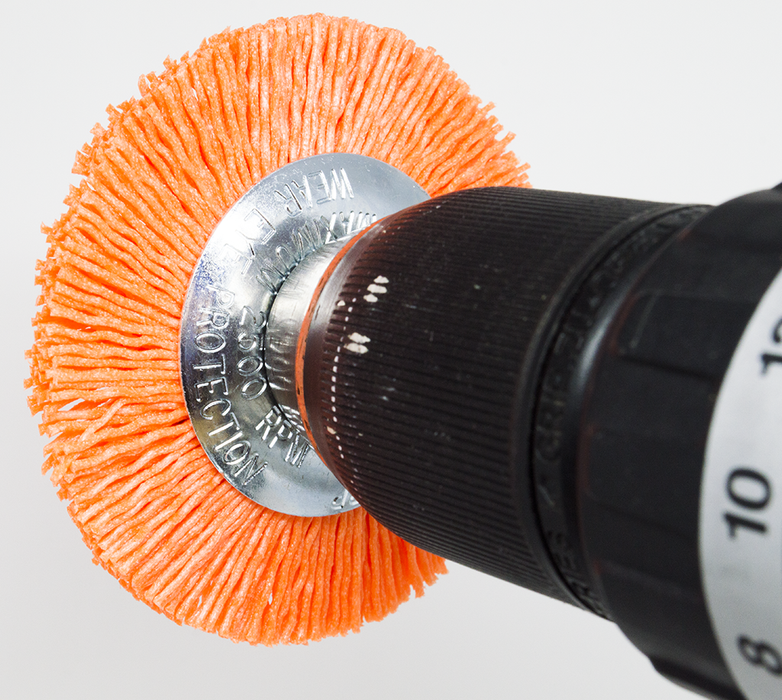 120 Grit Orange Flap brush drill