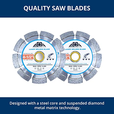 4.5” Laser Welded Segmented Diamond Blade with Steel Core