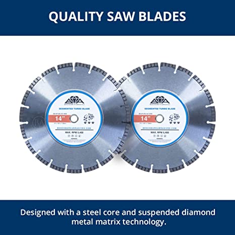 14" Segmented Turbo Diamond Blade with Steel Core