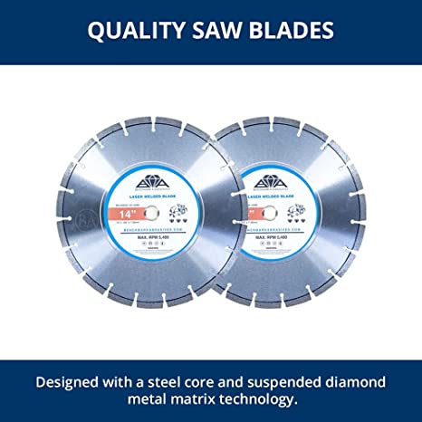 14" Laser Welded Segmented Diamond Blade with Steel Core