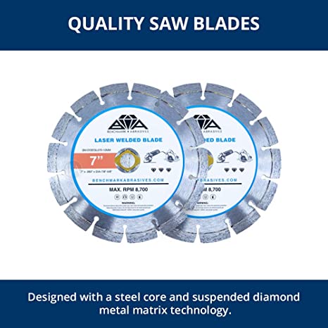 7” Laser Welded Segmented Diamond Blade with Steel Core