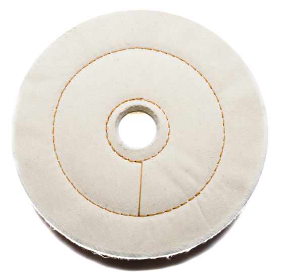 Cotton Cushion Sewn Buffing Wheel 6" x 1/2 inch x 1 inch