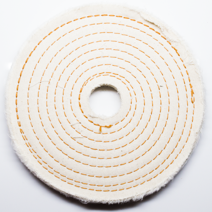 6" x 1/2" x 1" Cotton Spiral Sewn Buffing Wheel