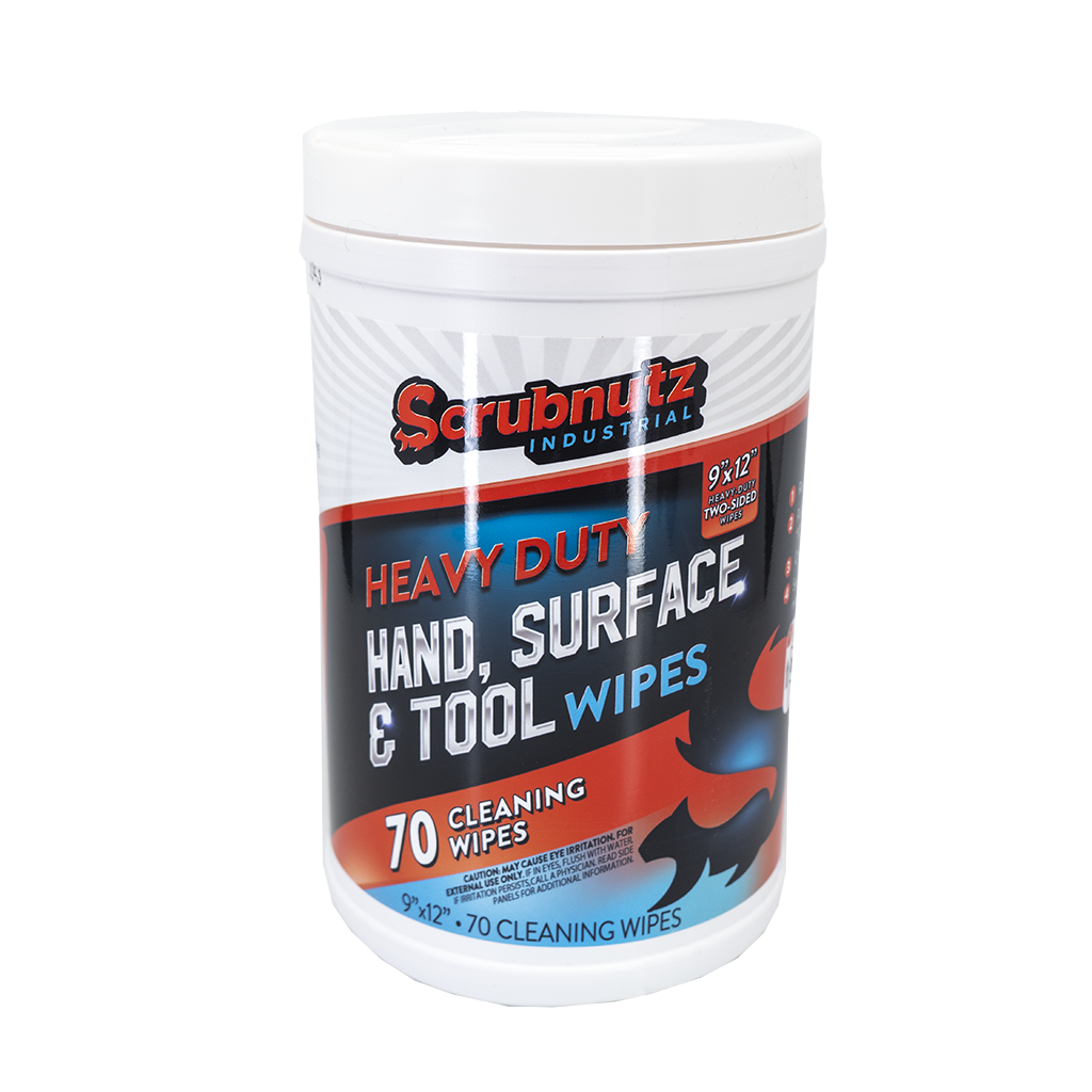 Scrubnutz Industrial Heavy Duty Hand, Surface And Tool Wipes – 70 Wipe —  Benchmark Abrasives