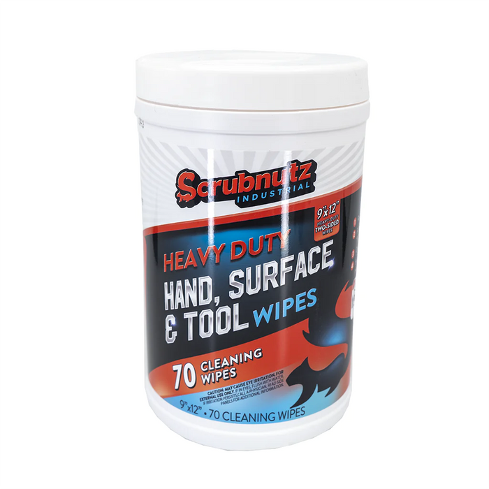 Scrubnutz Industrial Combo: Half Filled 3.55L (120 FL OZ) And Dispenser Combo + Heavy Duty Hand, Surface And Tool Wipes – 70 Wipes
