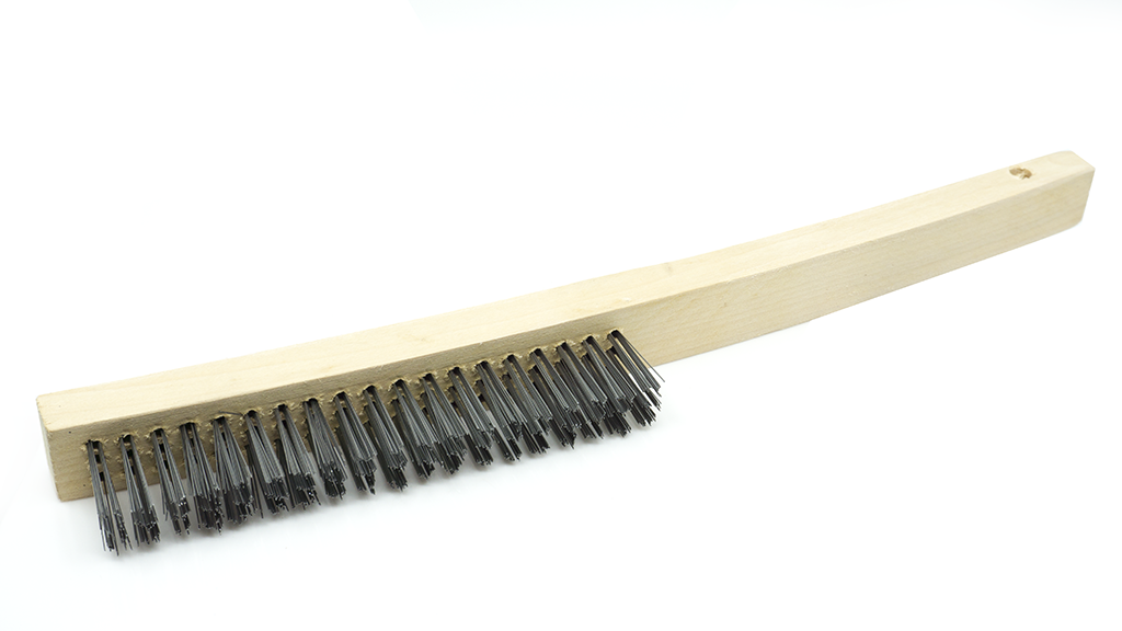 Wire Scratch Brush with Curved Handle