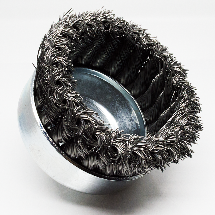 4 inch Carbon Steel Knotted Cup Brush