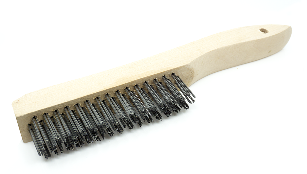 Wire Scratch Brush with Wood Shoe Handle
