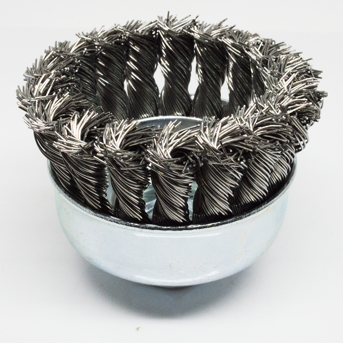 2-3/4" x 5/8"-11 Knotted Cup Brush Stainless Steel