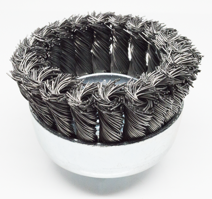 Benchmark Abrasives 2-3/4 x 5/8-11 Crimped Cup Brush | Carbon Steel | Deburring