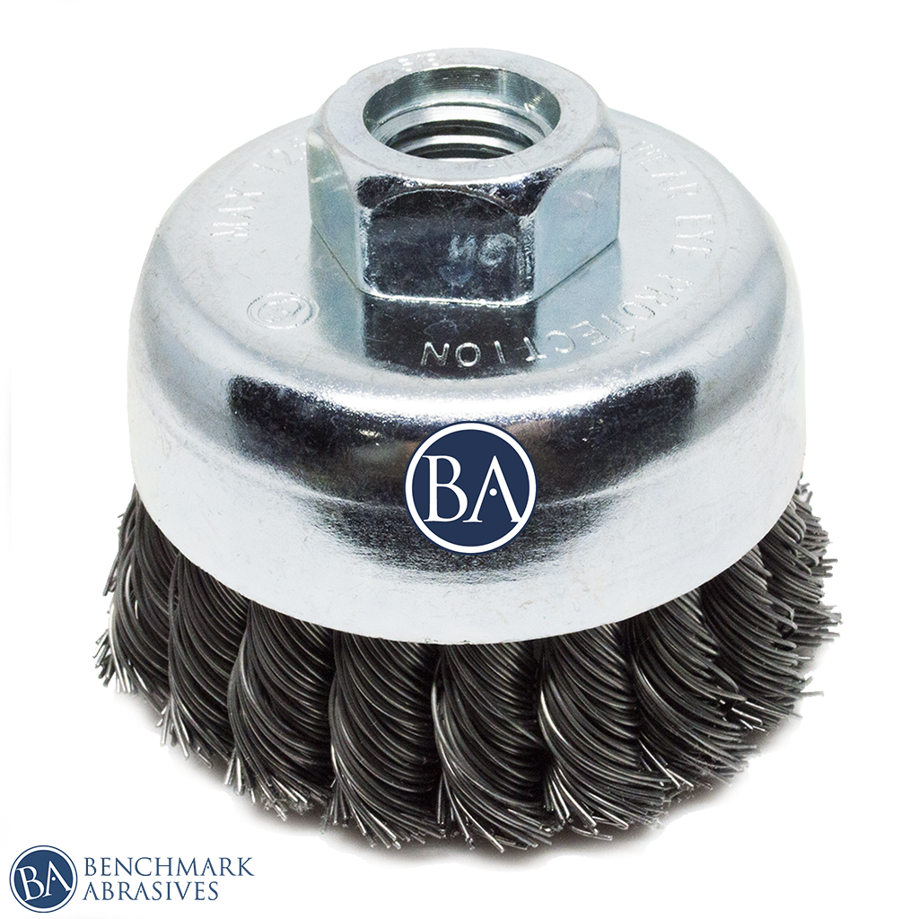 3" x 5 8" 11 Knotted Cup Brush Carbon Steel