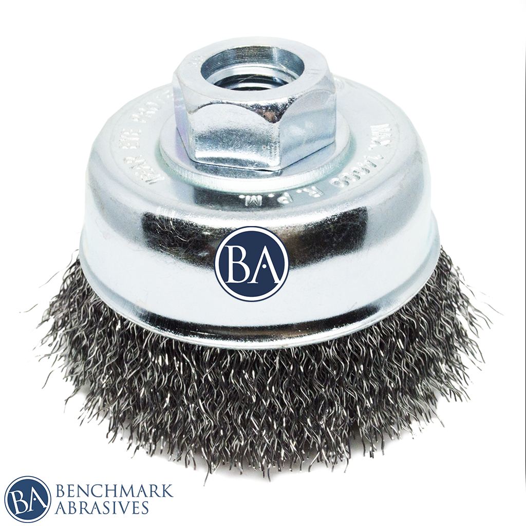 2 3 4" x 5 8" 11 Crimped Cup Brush Carbon Steel