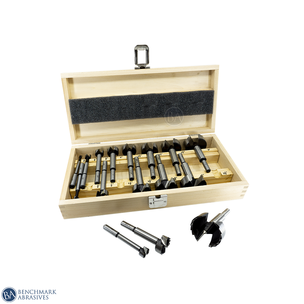 Metric TOOLZONE 16 PIECE FORSTNER BIT SET IN WOOD BOX At B&Q