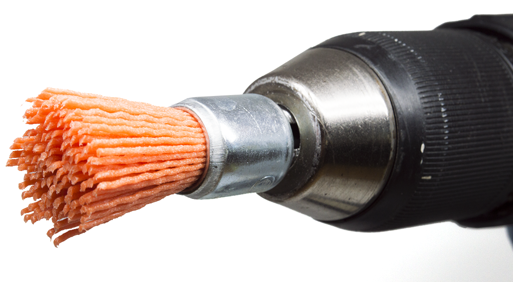 120 Grit Orange Medium Nylon Wire End Brush