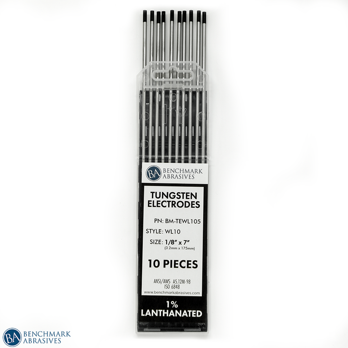 1% Lanthanated Tungsten Electrode (Black, WL10) - 10 Pack