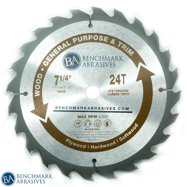 71/4" 24 Tooth TCT Saw Blade For General Purpose Framing Saw Blade