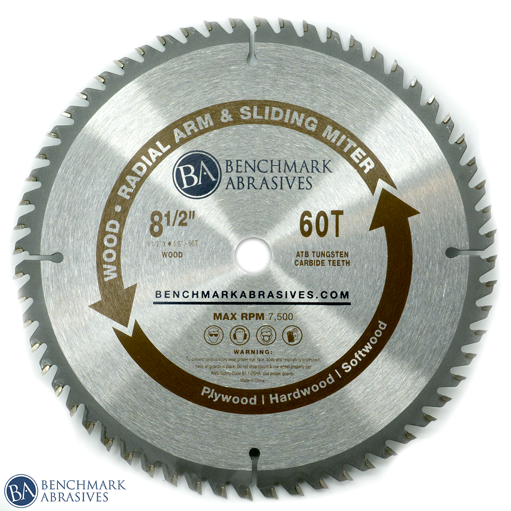 81/2" 60 Tooth TCT Saw Blade for Finishing Sliding Miter & Radial S