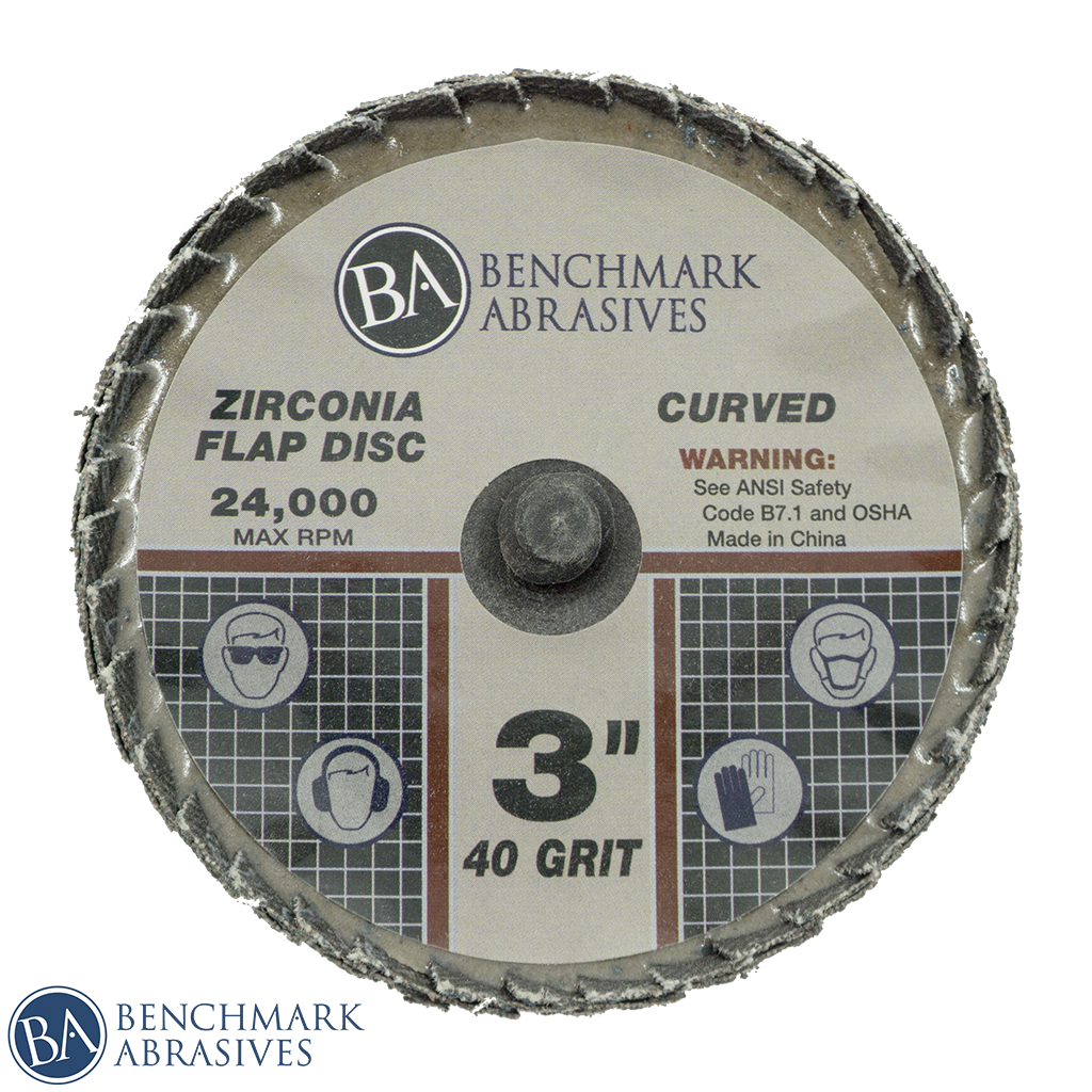 3" 40 Grit Zirconia Flap Discs