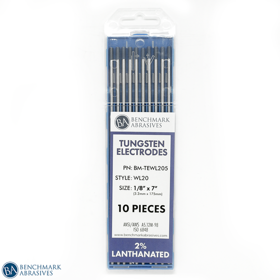 2% Lanthanated Tungsten Electrode (Blue, WL20) - 10 Pack