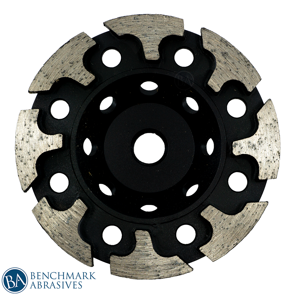 4" x 5/8"-11 Threaded T-Type Diamond Grinding Cup Wheel