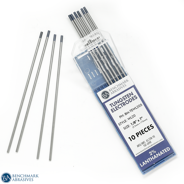2% Lanthanated Tungsten Electrode (Blue, WL20) - 10 Pack