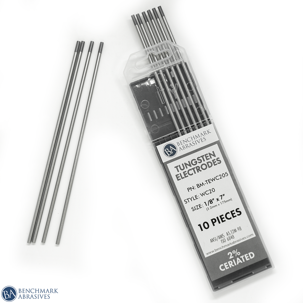 2% Ceriated Tungsten Electrode (Grey, WC20) - 10 Pack