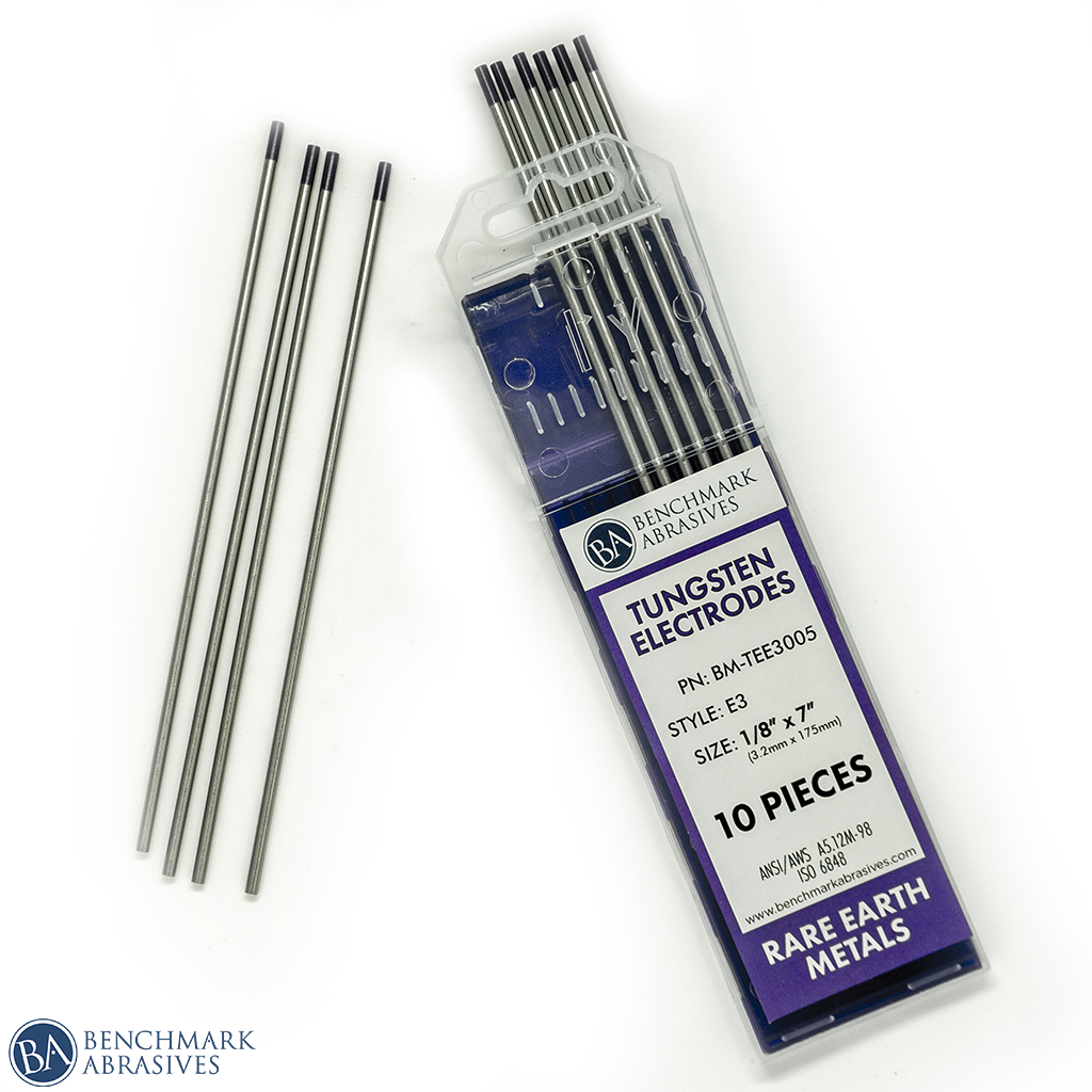 Rare Earth Mix Tungsten Electrode (Purple, E3) - 10 Pack