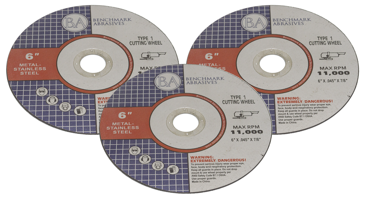 Lincoln 6″ X .045″ X 7/8″ Cut-Off Wheels – 250 Pack – Aluminum Oxide – For Stainless, Steel, Aluminum