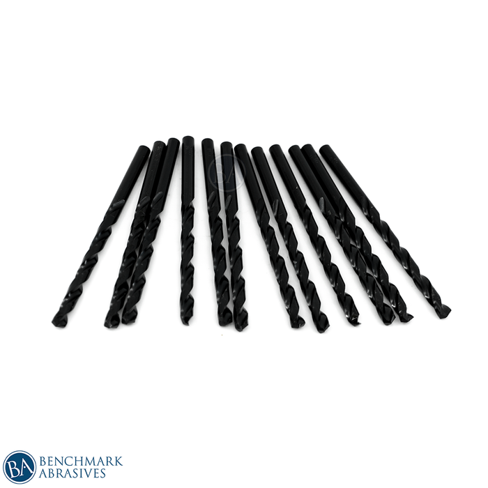 #4 HSS Black Oxide Jobber Length Drill Bits - 12 Pack